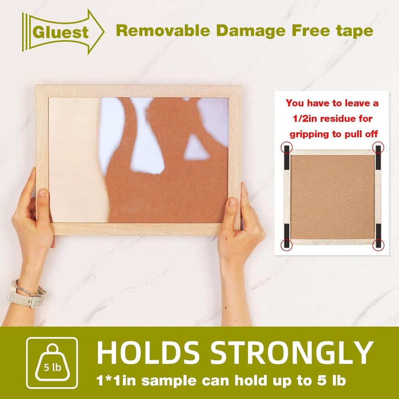 Gluest Double Sided Mounting Tape 2IN x 16.5FT, Strong Double Sided Tape Heavy Duty Black Wall Tape No Damage Foam Tape Adhesive Strips Poster Picture Hanging Tape Damage Free Hanging Strips - Image 4